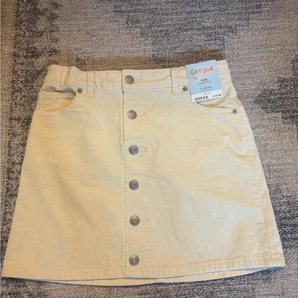Cat & Jack Cream A-Line Mini Skirt